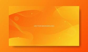 fond abstrait vague fluide orange vecteur