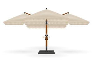 grand parasol pour bars et cafés sur la terrasse ou l&#39;illustration vectorielle de plage vecteur