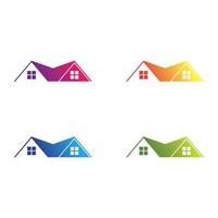jeu d'icônes de logo immobilier vecteur
