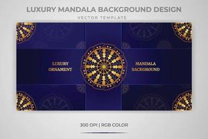 conception de fond d'ornement décoratif mandala de luxe vecteur