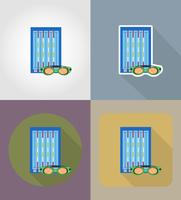 piscine plat icônes vector illustration