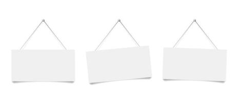 carré blanc, cercle, étiquette hexagonale utilisée pour accrocher. illustration vectorielle vecteur