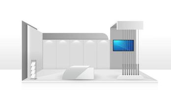 modèle de stand. identité d'entreprise. conception d'illustration vectorielle de stand d'exposition créative. vecteur