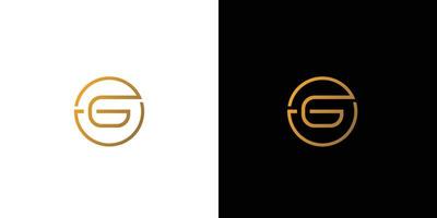 création de logo initiales lettre g moderne et unique vecteur