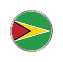 drapeau guyana avec cadre en cercle vecteur