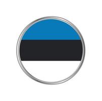 drapeau estonie avec cadre en métal vecteur