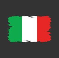 drapeau de l'italie avec pinceau aquarelle vecteur