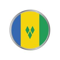 drapeau saint vincent et les grenadines avec armature métal vecteur