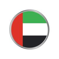 drapeau des émirats arabes unis avec cadre en métal vecteur