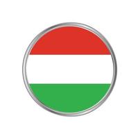 drapeau hongrie avec cadre circulaire vecteur