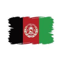 drapeau afghanistan avec pinceau aquarelle vecteur