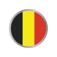 drapeau belge avec cadre en cercle vecteur