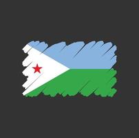 vecteur de drapeau djiboutien