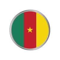 drapeau camerounais avec cadre en métal vecteur