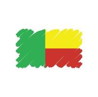 vecteur gratuit de signe de symbole de drapeau du bénin