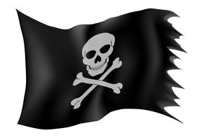 illustration vectorielle de drapeau pirate