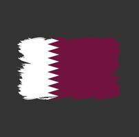 drapeau du qatar avec pinceau aquarelle vecteur