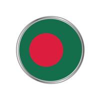 drapeau bangladesh avec cadre en métal vecteur