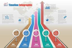 Feuille de route d'entreprise chronologie infographie, illustration vectorielle vecteur