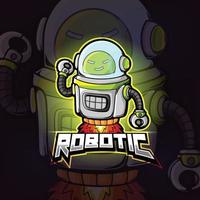 création de logo esport mascotte robotique vecteur