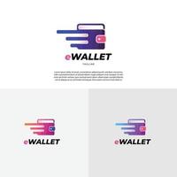 création de logo de portefeuille de paiement rapide numérique électronique vecteur