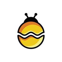 Vector logo design personnage de dessin animé combinaison bug insecte et oeuf