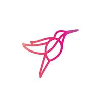 création de logo vectoriel simple de ligne d'oiseaux