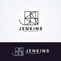 jenkins, logo, conçoit, concept, vecteur