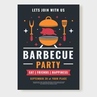 Vecteur d&#39;affiche fête barbecue