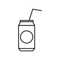 modèle d'icône de boisson à emporter couleur noire modifiable. vecteur