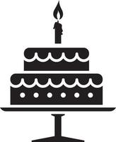 silhouette de gâteau de mariage vecteur