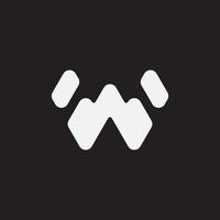 lettre initiale w logo monogramme simple. concept de logo moderne. vecteur