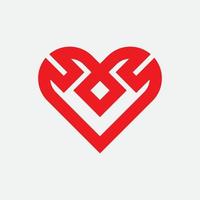 amour coeur symbole vecteur. Saint Valentin. logo de santé médicale. vecteur