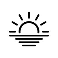 icône de vecteur de ligne de lever de soleil