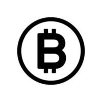 icône de symbole de vecteur de bitcoin