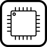 Conception d&#39;icône de processeur vecteur