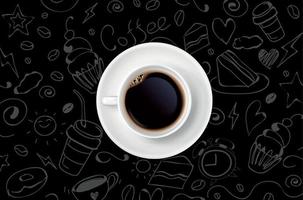 composition réaliste de café vecteur