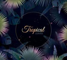 fond de feuilles tropicales vecteur