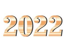 illustration colorée de l'année 2022 vecteur