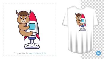 personnage de mouton mignon. impressions sur t-shirts, sweat-shirts, étuis pour téléphones portables, souvenirs. illustration vectorielle isolée sur fond blanc. vecteur