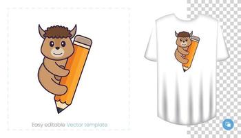 personnage de mouton mignon. impressions sur t-shirts, sweat-shirts, étuis pour téléphones portables, souvenirs. illustration vectorielle isolée sur fond blanc. vecteur