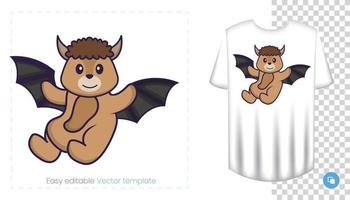 personnage de mouton mignon. impressions sur t-shirts, sweat-shirts, étuis pour téléphones portables, souvenirs. illustration vectorielle isolée sur fond blanc. vecteur