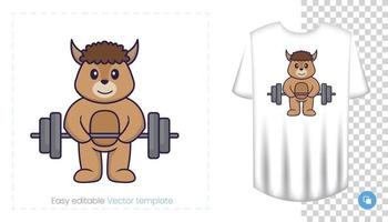 personnage de mouton mignon. impressions sur t-shirts, sweat-shirts, étuis pour téléphones portables, souvenirs. illustration vectorielle isolée sur fond blanc. vecteur