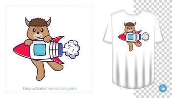 personnage de mouton mignon. impressions sur t-shirts, sweat-shirts, étuis pour téléphones portables, souvenirs. illustration vectorielle isolée sur fond blanc. vecteur