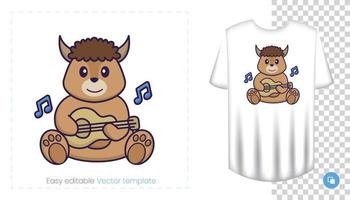 personnage de mouton mignon. impressions sur t-shirts, sweat-shirts, étuis pour téléphones portables, souvenirs. illustration vectorielle isolée sur fond blanc. vecteur