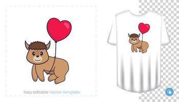 personnage de mouton mignon. impressions sur t-shirts, sweat-shirts, étuis pour téléphones portables, souvenirs. illustration vectorielle isolée sur fond blanc. vecteur