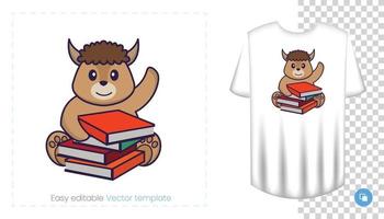 personnage de mouton mignon. impressions sur t-shirts, sweat-shirts, étuis pour téléphones portables, souvenirs. illustration vectorielle isolée sur fond blanc. vecteur