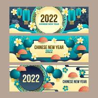 collection de bannières du nouvel an chinois vecteur