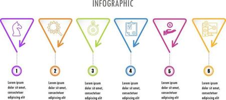 infographie pour le concept d'entreprise avec des icônes et des options ou des étapes. vecteur
