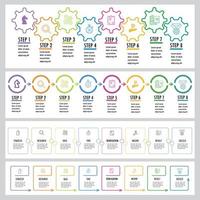 infographie pour concept d'entreprise avec des icônes et des options ou des étapes. vecteur